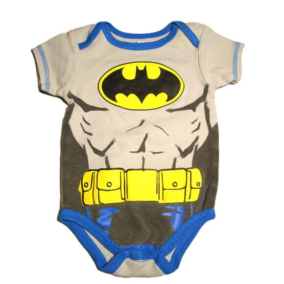 Multibrand Baby Bodysuit Bundle 6 One-Pieces Size 0-3M Cotton Poly Batman Space - Picture 2 of 7
